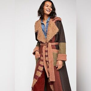 Free People Textured Wool Blend Coat